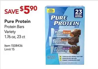 Costco Pure protein bars variety offer