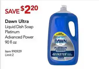 Costco Dawn ultra liquid dish soap platinum advanced power offer