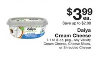 Fairway Store Market Daiya cream cheese offer