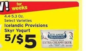 Hannaford Icelandic provisions skyr yogurt offer