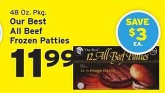 Hannaford Our best all beef frozen patties offer