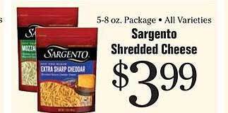 Morton Williams Sargento shredded cheese offer