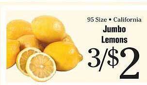 Morton Williams Jumbo lemons offer