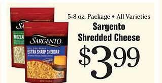 Morton Williams Sargento shredded cheese offer
