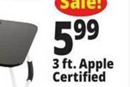 Ocean State Job Lot 3 ft. apple certified offer