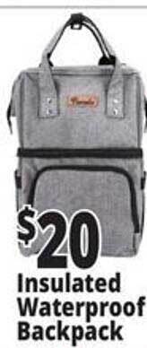 Ocean State Job Lot Insulated waterproof backpack offer