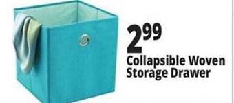 Ocean State Job Lot Collapsible woven storage drawer offer