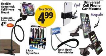 Ocean State Job Lot Flexible gooseneck cell phone mount gooseneck tablet holder offer