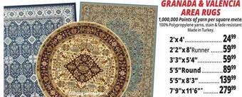Ocean State Job Lot Granada & valencia area rugs offer