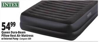 Ocean State Job Lot Intex queen dura-beam pillow rest air mattress offer
