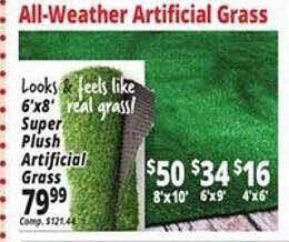 Ocean State Job Lot All-weather artificial grass offer