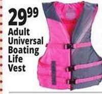 Ocean State Job Lot Adult universal boating life vest offer