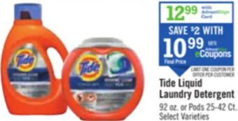 Price Chopper Tide Liquid Laundry Detergent 92 oz. offer