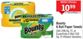 Price Chopper Bounty 6 Roll Paper Towels offer