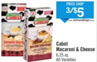 Price Chopper Cabot Macaroni & Cheese 6.25 oz. offer