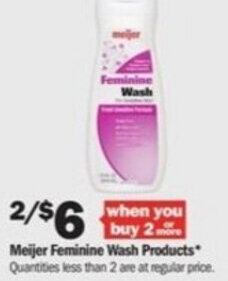 Meijer Meijer Feminine Wash Products offer