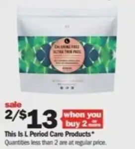 Meijer L Period Care Products offer