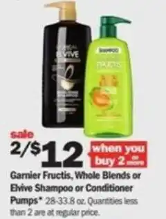 Meijer Garnier Fructis, Whole Blends 28-33-.8 oz offer