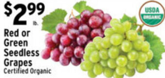 Met Foodmarkets Red or Green Seedless Grapes offer