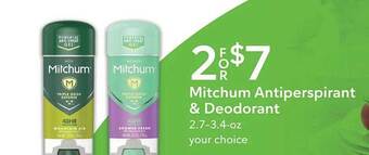 Publix Mitchum antiperspirant & deodorant offer