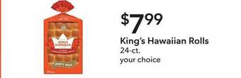 Publix King's hawaiian rolls offer