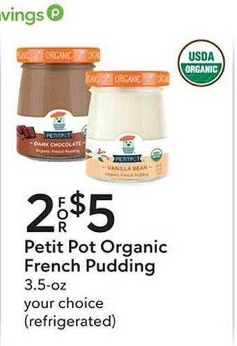 Publix Petit pot organic french pudding offer