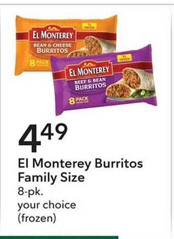 Publix El monterey burritos family size offer