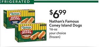 Publix Nathan's famous coney island dogs offer