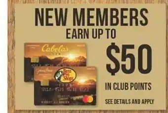 Bass Pro New members earn up to cabelas offer