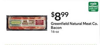 Publix Greenfield natural meat co bacon offer