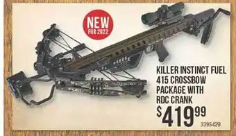 Bass Pro Killer instinct fuel 415 crossbow package with rdc crank offer