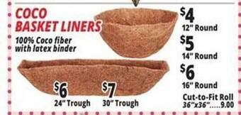Ocean State Job Lot Coco basket liners offer
