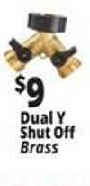 Ocean State Job Lot Dual y shut off brass offer