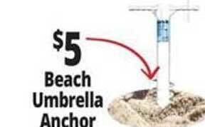 Ocean State Job Lot Beach umbrella anchor offer