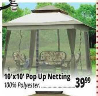 Ocean State Job Lot 10'x10' pop up netting offer
