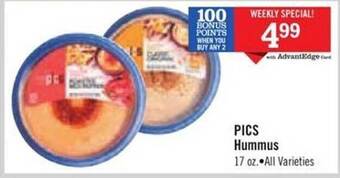 Price Chopper Pics hummus offer