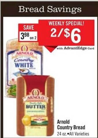 Price Chopper Arnold country bread offer