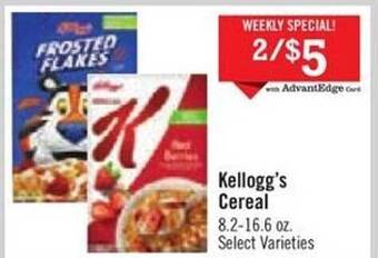 Price Chopper Kellogg's cereal offer