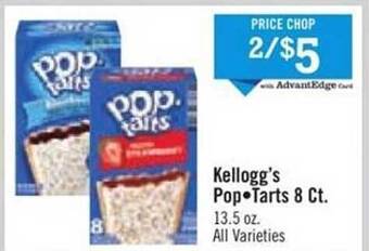 Price Chopper Kellogg's pop tarts 8 ct offer