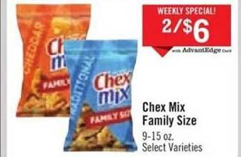 Price Chopper Chex mix family size offer