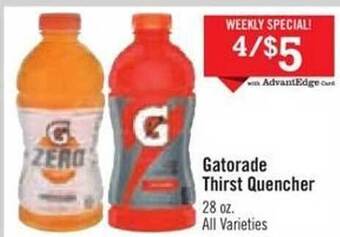 Price Chopper Gatorade thirst quencher offer