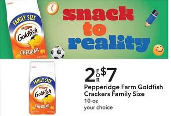 Publix Pepperidge farm goldfish crackers family size offer