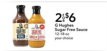 Publix G hughes sugar free sauce offer
