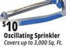 Ocean State Job Lot Oscillating sprinkler offer
