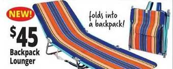 Ocean State Job Lot Backpack lounger offer