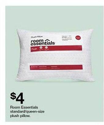 Target Room essentials standard-queen-size plush pillow offer
