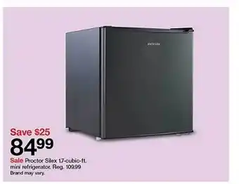 Target Proctor silex 17-cubic-ft mini refrigerator offer
