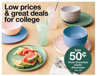 Target Room essentials plastic dinnerware offer