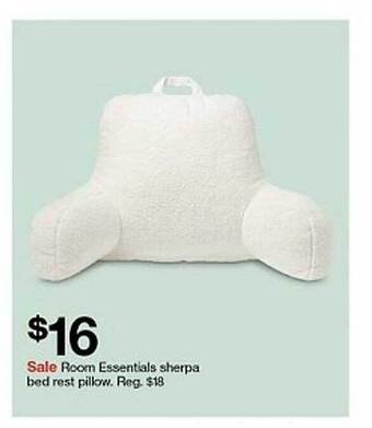 Target Room essentials sherpa bed rest pillow offer
