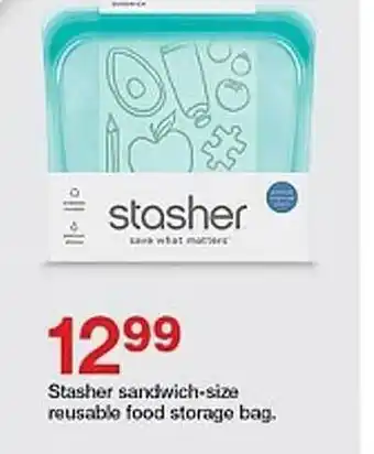 Target Stacher sandwich-size reusable food storage bag offer